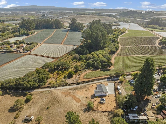 drone / aerial view with a rural view