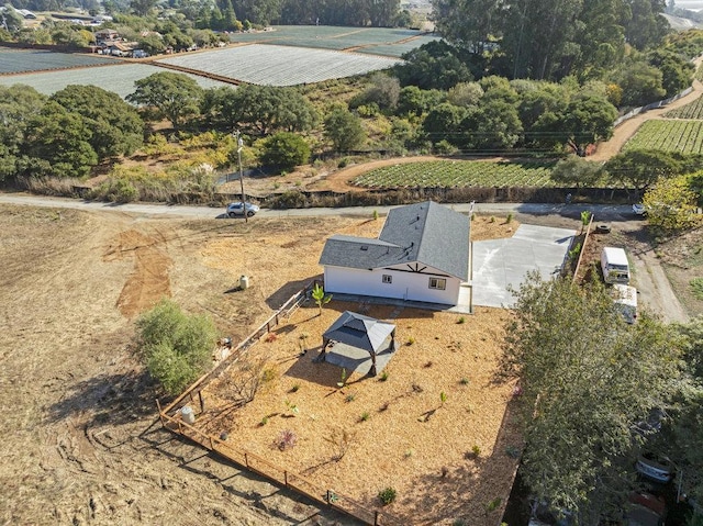 aerial view featuring a rural view