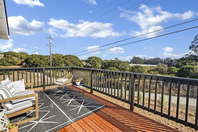 view of wooden terrace