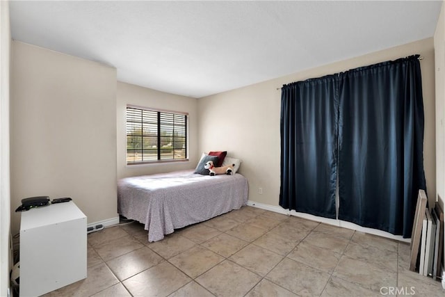 view of tiled bedroom