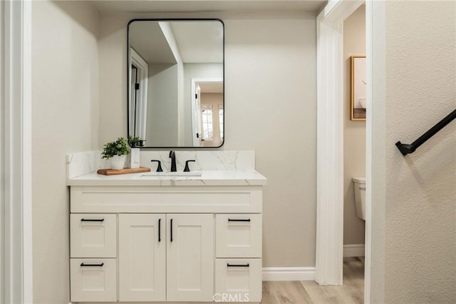 28164 N Bay Rd, Lake Arrowhead, CA 92352 - bathroom with vanity and wood finished floors