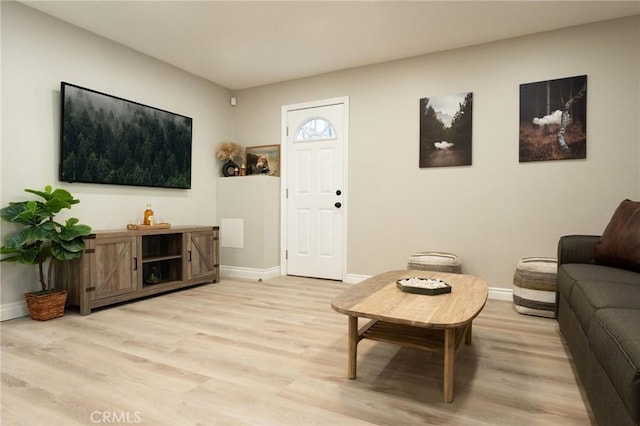 28164 N Bay Rd, Lake Arrowhead, CA 92352 - living area featuring light wood finished floors and baseboards