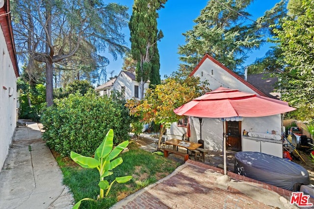 view of yard featuring a patio