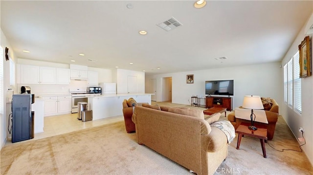 view of carpeted living room