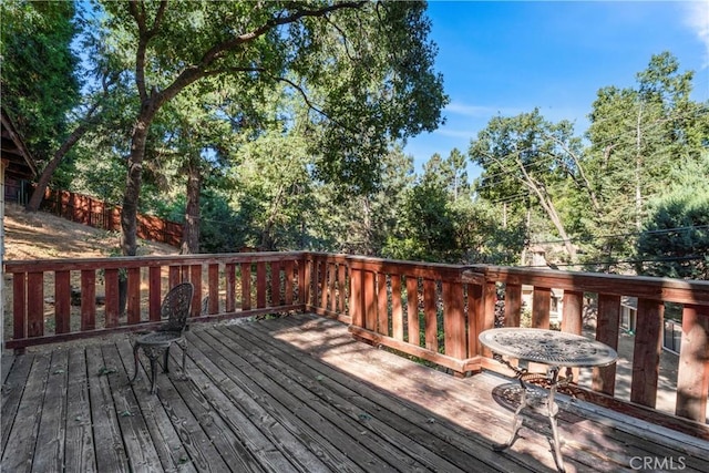 view of wooden deck