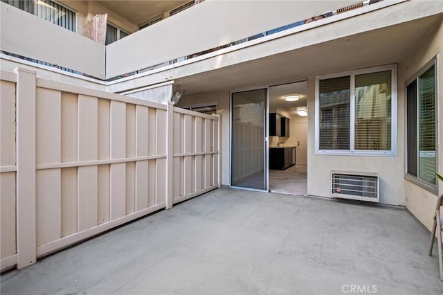 view of patio / terrace with heating unit