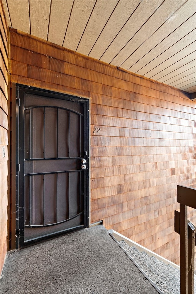 view of doorway to property