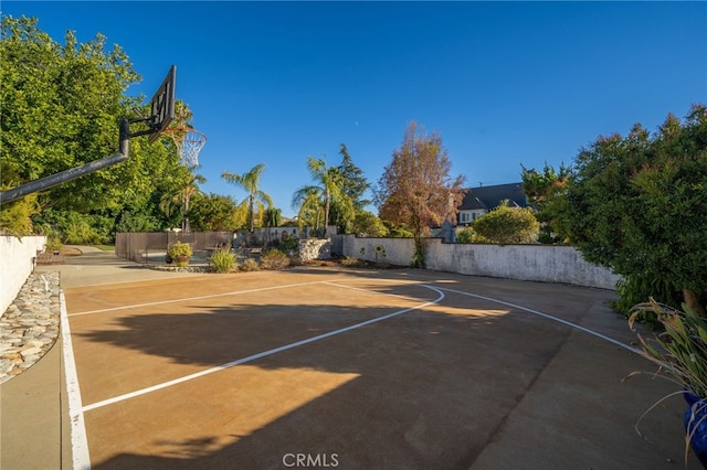 view of basketball court