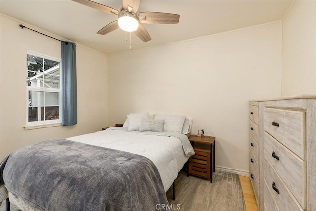 9528 Washington St, Upper Lake, CA 95485 - bedroom featuring a ceiling fan and light wood-style floors