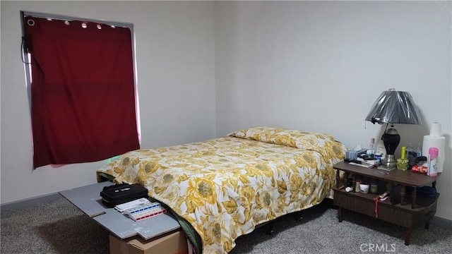 bedroom with carpet