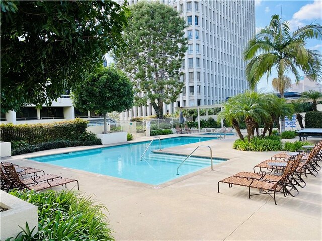 view of pool with a patio