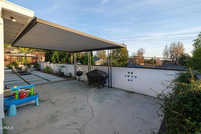 view of patio / terrace featuring area for grilling