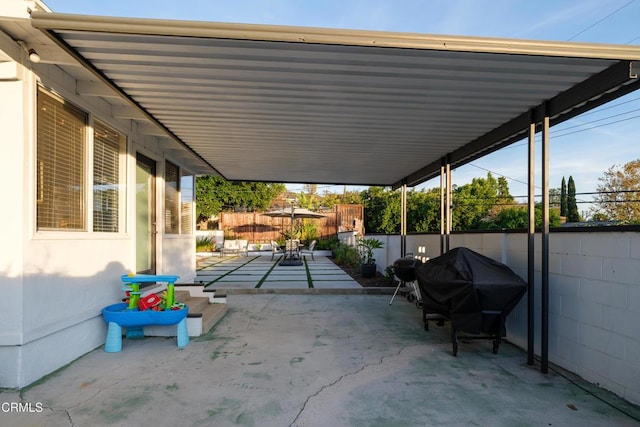 view of patio / terrace with area for grilling