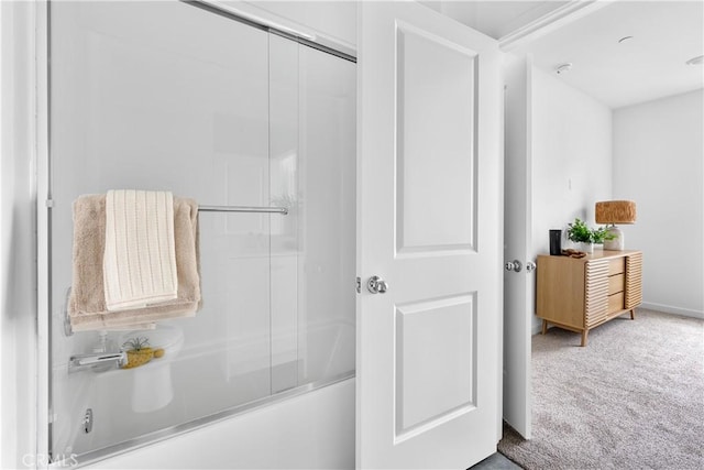 9431 N Sepulveda Blvd Unit 3, North Hills, CA 91343 - full bath featuring combined bath / shower with glass door and baseboards