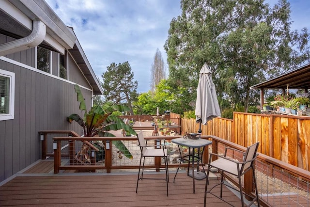 view of wooden deck