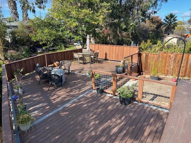 view of wooden terrace