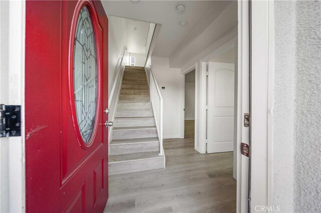 entryway featuring light hardwood / wood-style floors