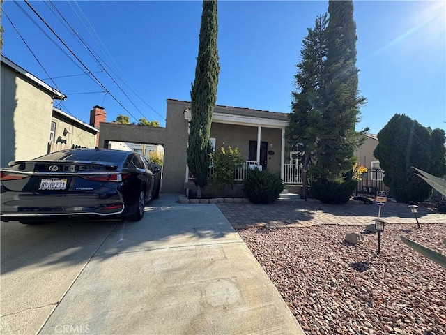 view of front of property with a porch