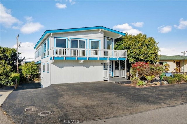 view of raised beach house