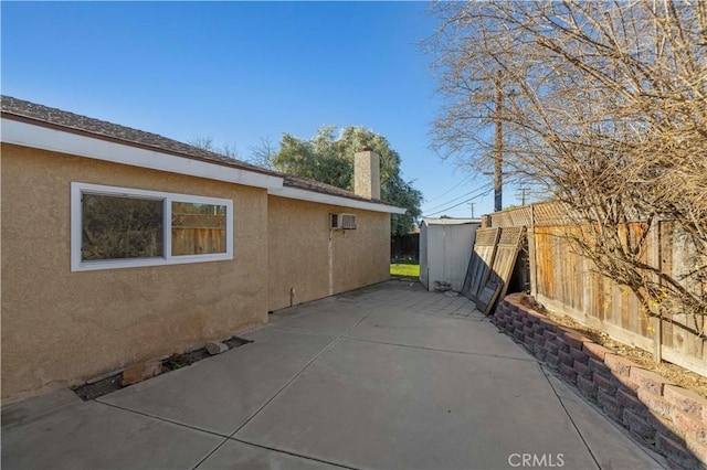 view of home's exterior with a patio