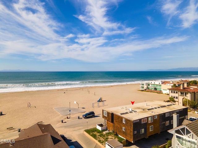 property view of water with a beach view