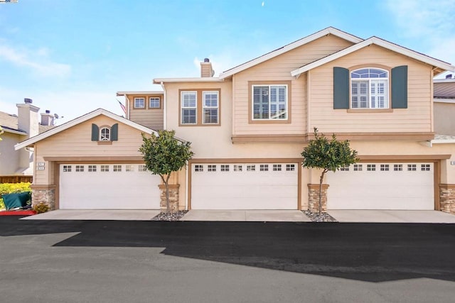 view of front of house featuring a garage