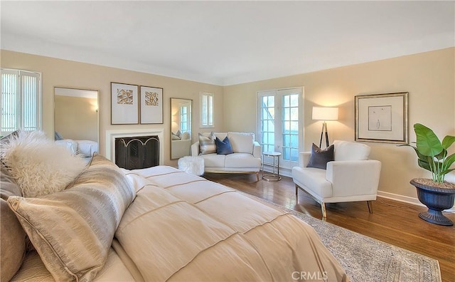 living room featuring hardwood / wood-style floors