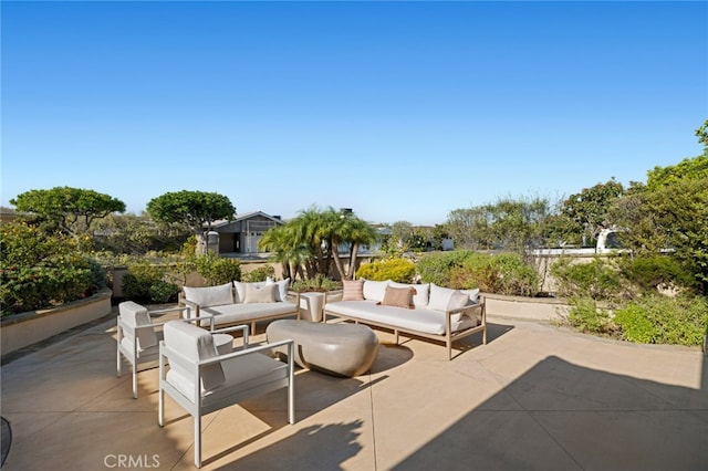 view of patio with outdoor lounge area