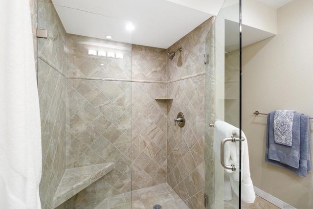 bathroom with walk in shower