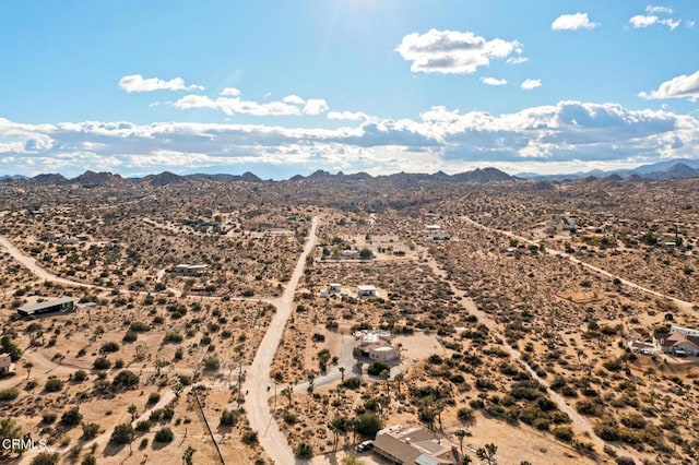 bird's eye view featuring a mountain view