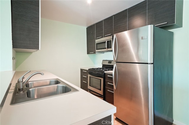 kitchen featuring sink and appliances with stainless steel finishes