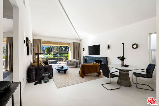 living room with plenty of natural light