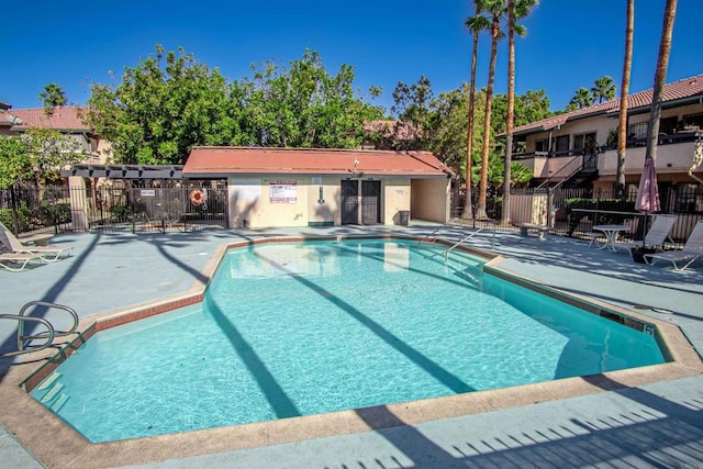 view of pool with a patio area