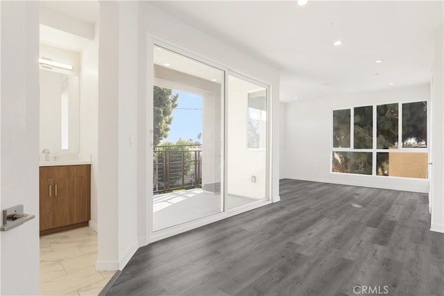 interior space with wood-type flooring