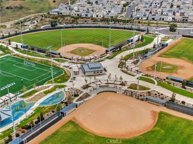 drone / aerial view featuring a residential view