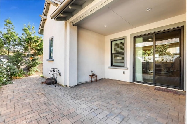 view of patio with fence