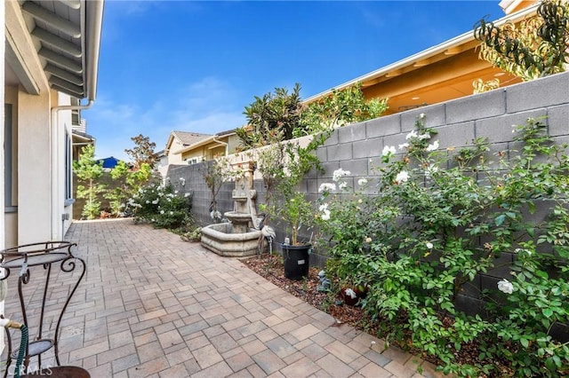 view of patio / terrace featuring a fenced backyard