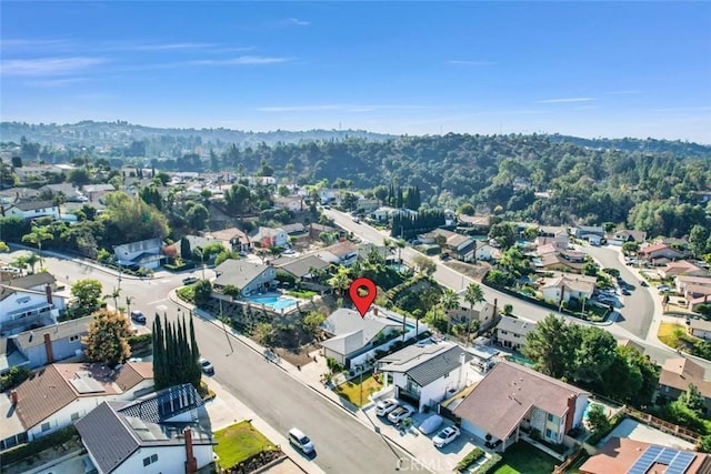 bird's eye view featuring a residential view