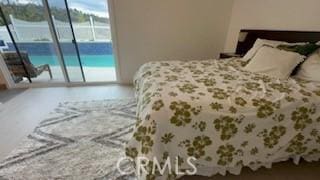 bedroom with access to exterior and multiple windows