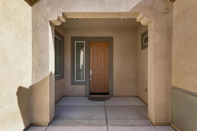 view of doorway to property