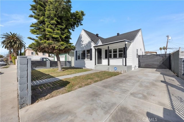 bungalow-style house with a porch