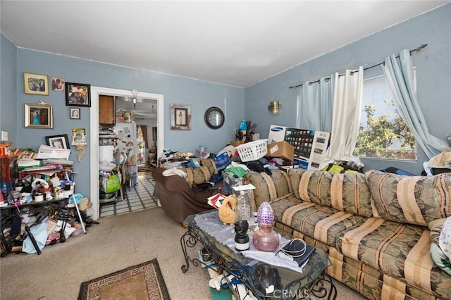 view of carpeted living room