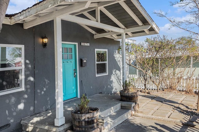 view of doorway to property