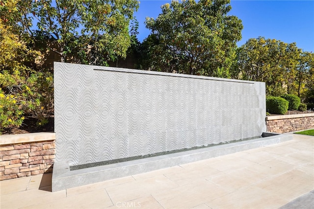 view of storm shelter