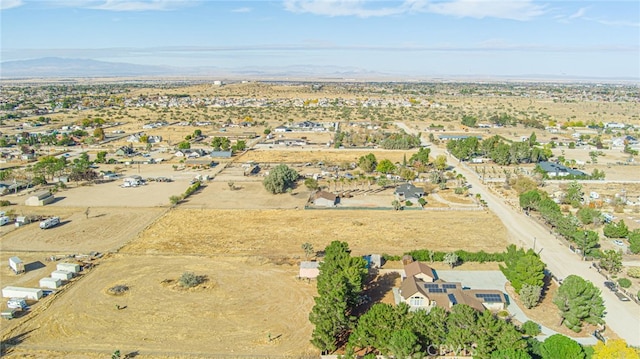 bird's eye view with a mountain view