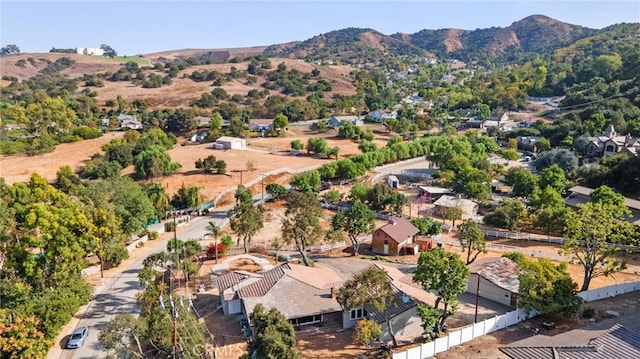 bird's eye view featuring a mountain view