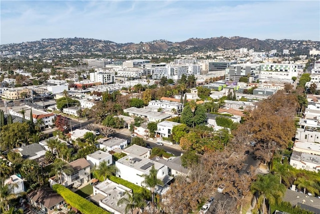 bird's eye view featuring a mountain view