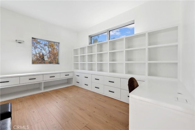 interior space with light wood-type flooring