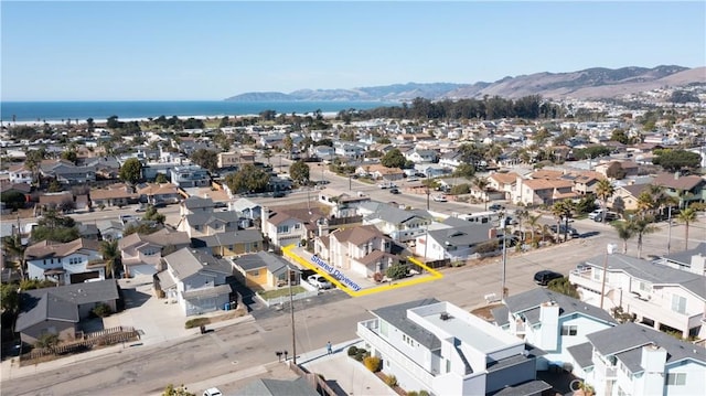 aerial view featuring a mountain view