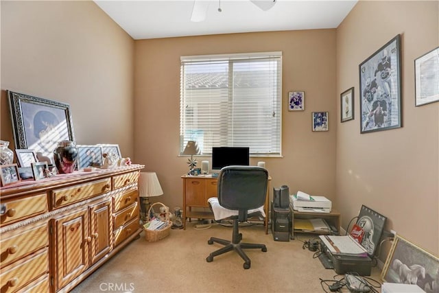 home office featuring carpet floors